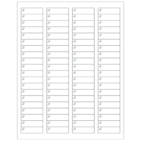 Bsc Preferred 1 3/4 x-1/2'' Crystal Clear Rectangle Laser Labels, 8000PK BUY00015938